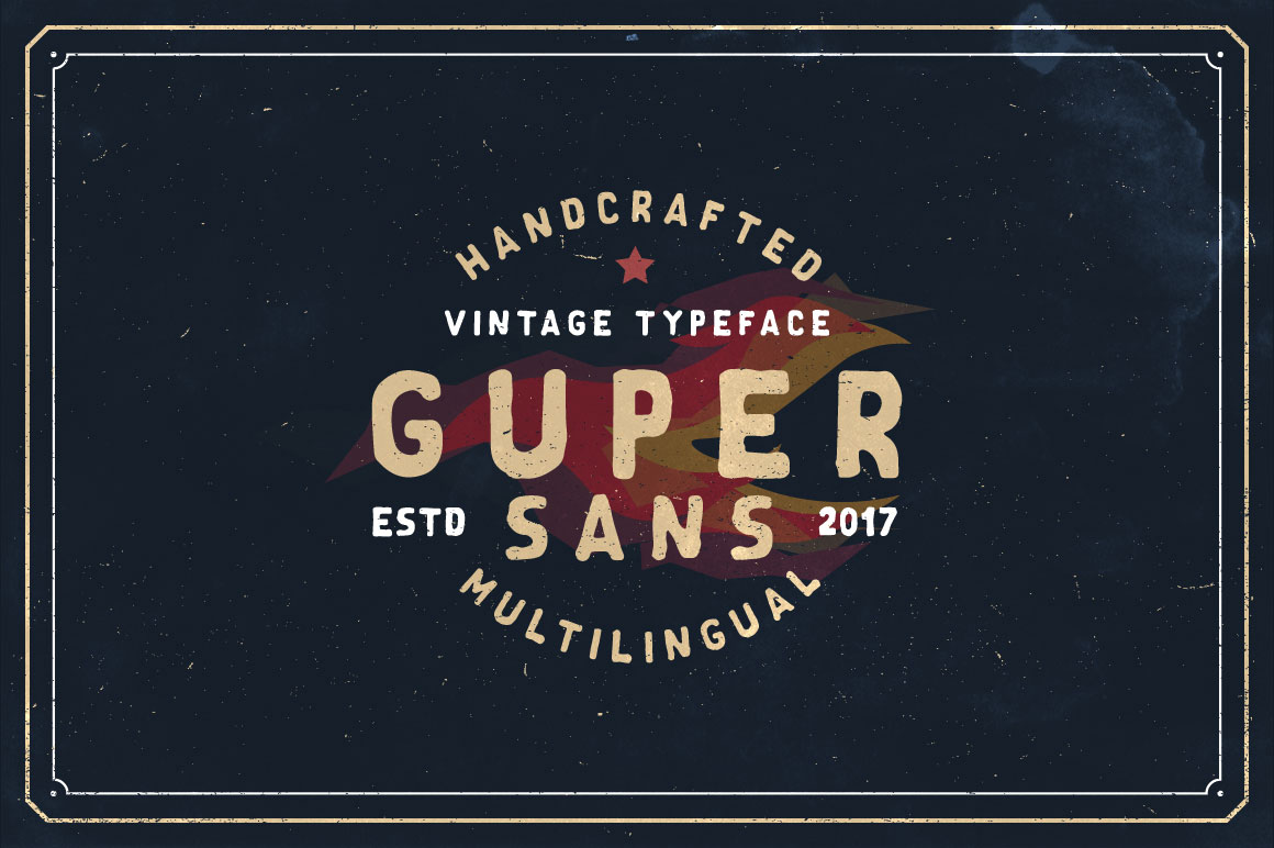 Guper Sans: A Vintage Display Font for Web Design